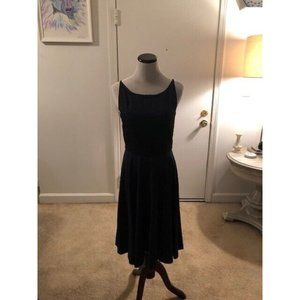 NWT PIAZZA SEMPOINE NAVY & BLACK LACE SLEEVLESS DRESS FIT & FLARE SZ IT 42 US 8
